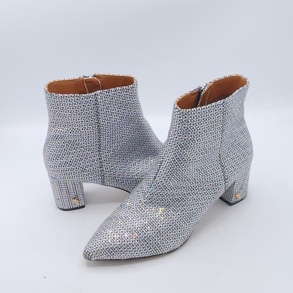 Kurt Geiger London Burlington Crystal Houndstooth Boots 40 - Picture 16 of 16